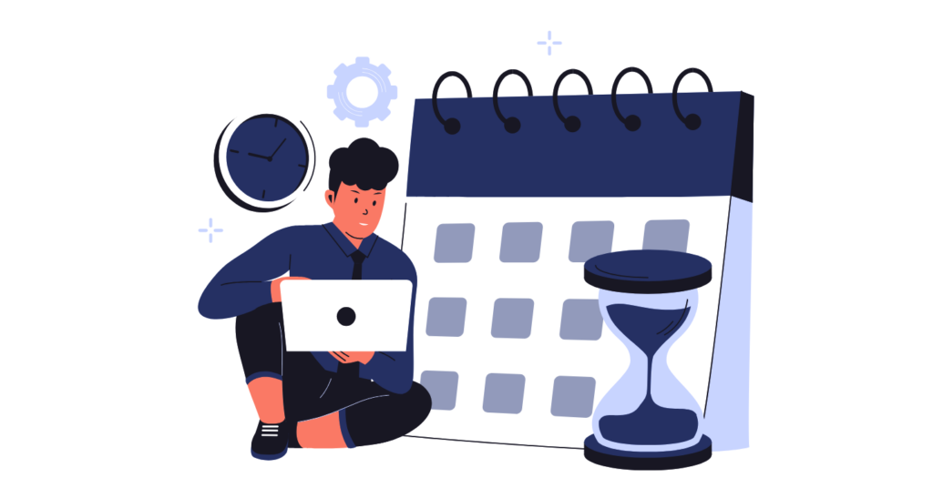 Illustration showing field service scheduling software improving technician workflows through digital scheduling, task coordination, and reduced downtime.