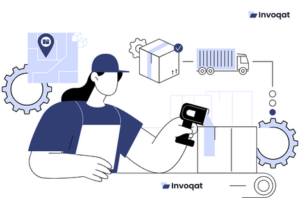 Illustration showing warehouse hidden delays in picking, storage, system updates, and workflow interruptions affecting efficiency.